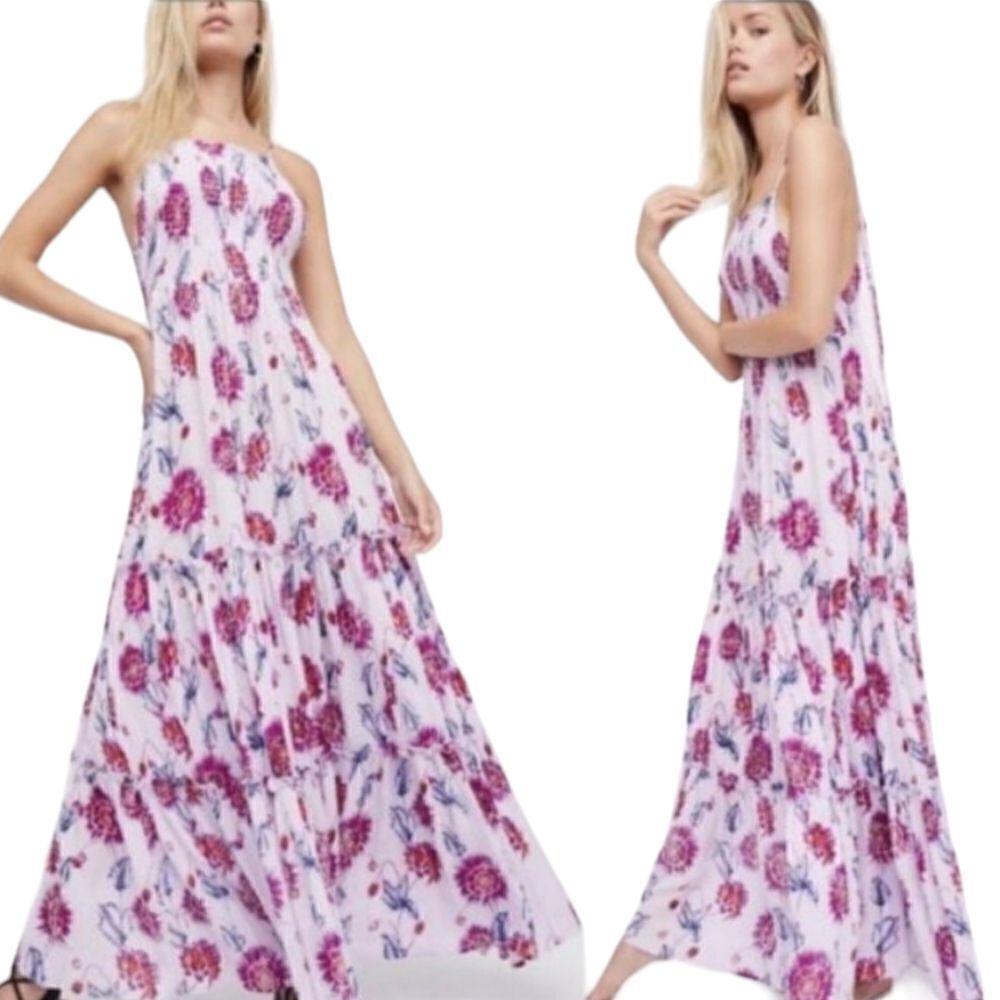 FREE PEOPLE Garden Party Lilac Maxi Dress Small